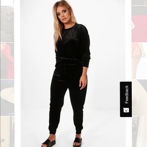 Black Velvet Joggers